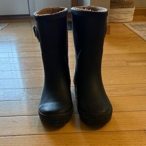 Chooka Black Winter /‎ Rain Boots with Tan Lining